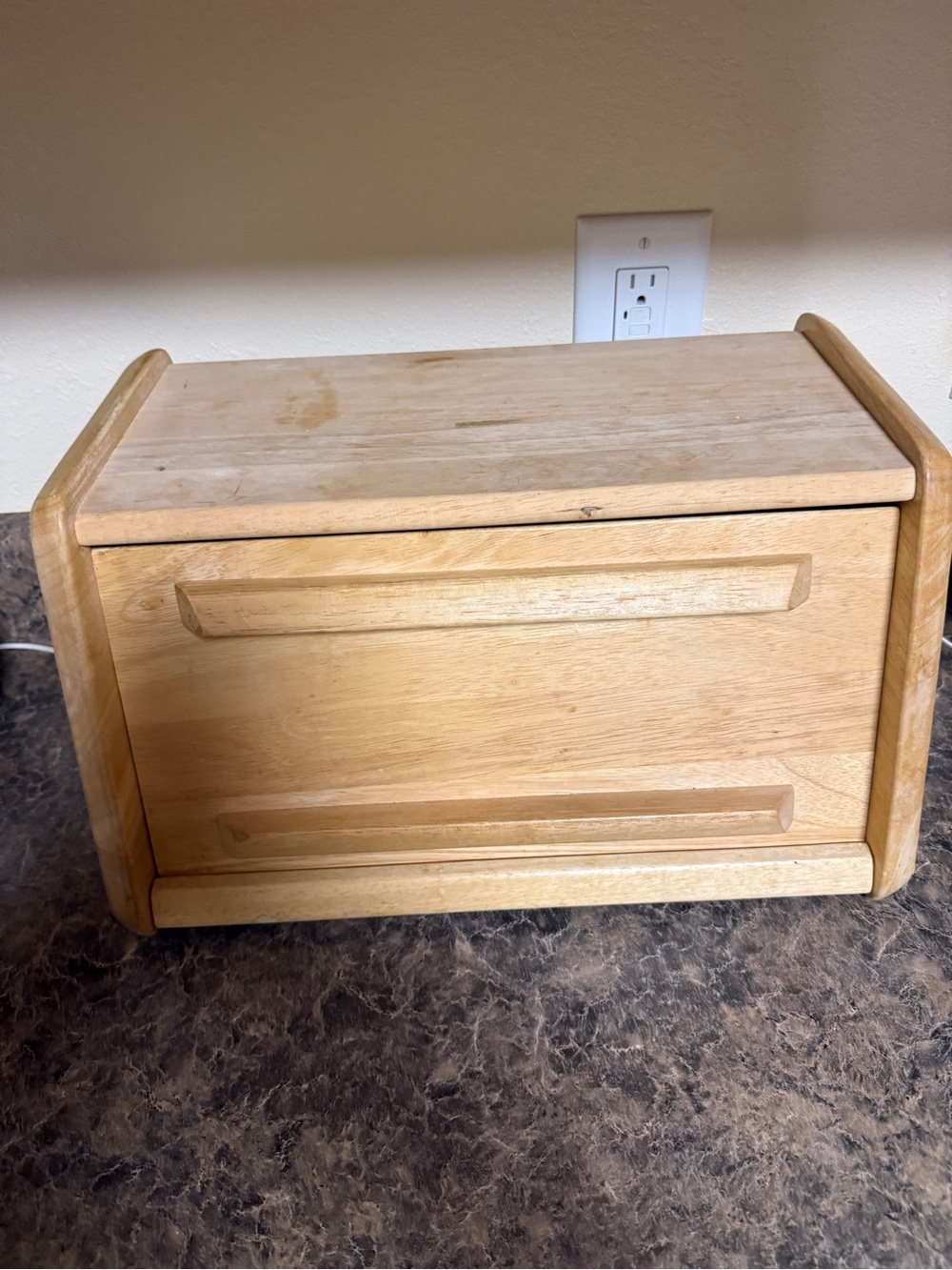 ✨ Wooden Bread Box Storage - Natural Wood - Picture 2 of 5